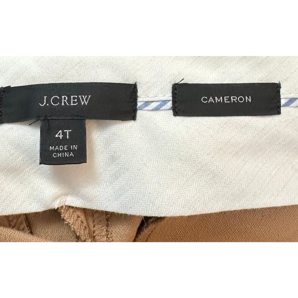 J. Crew Tall Cameron Slim Cropped Pant Four Season Stretch Tan G9062 Size 4T - Picture 10 of 12